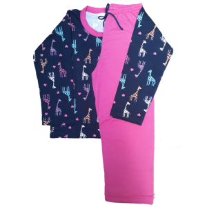 0350 Pijama Girafas com Calça Pink 6